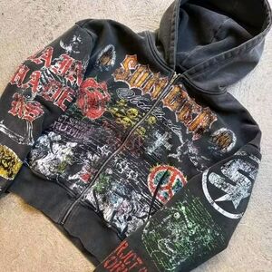 Graphic Print Kids Hoodie Jacket